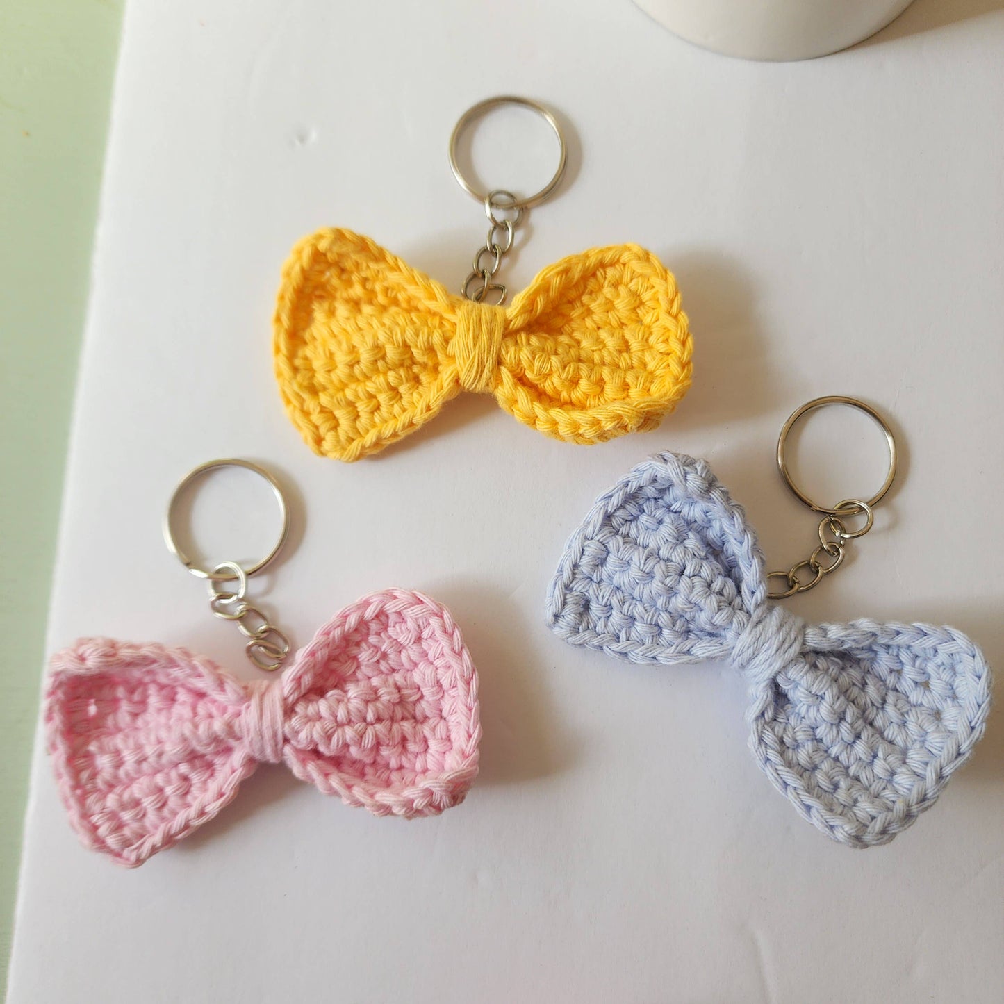 Handmade Bow Keychain | Cute Crochet Purse Charm WHOLESALE