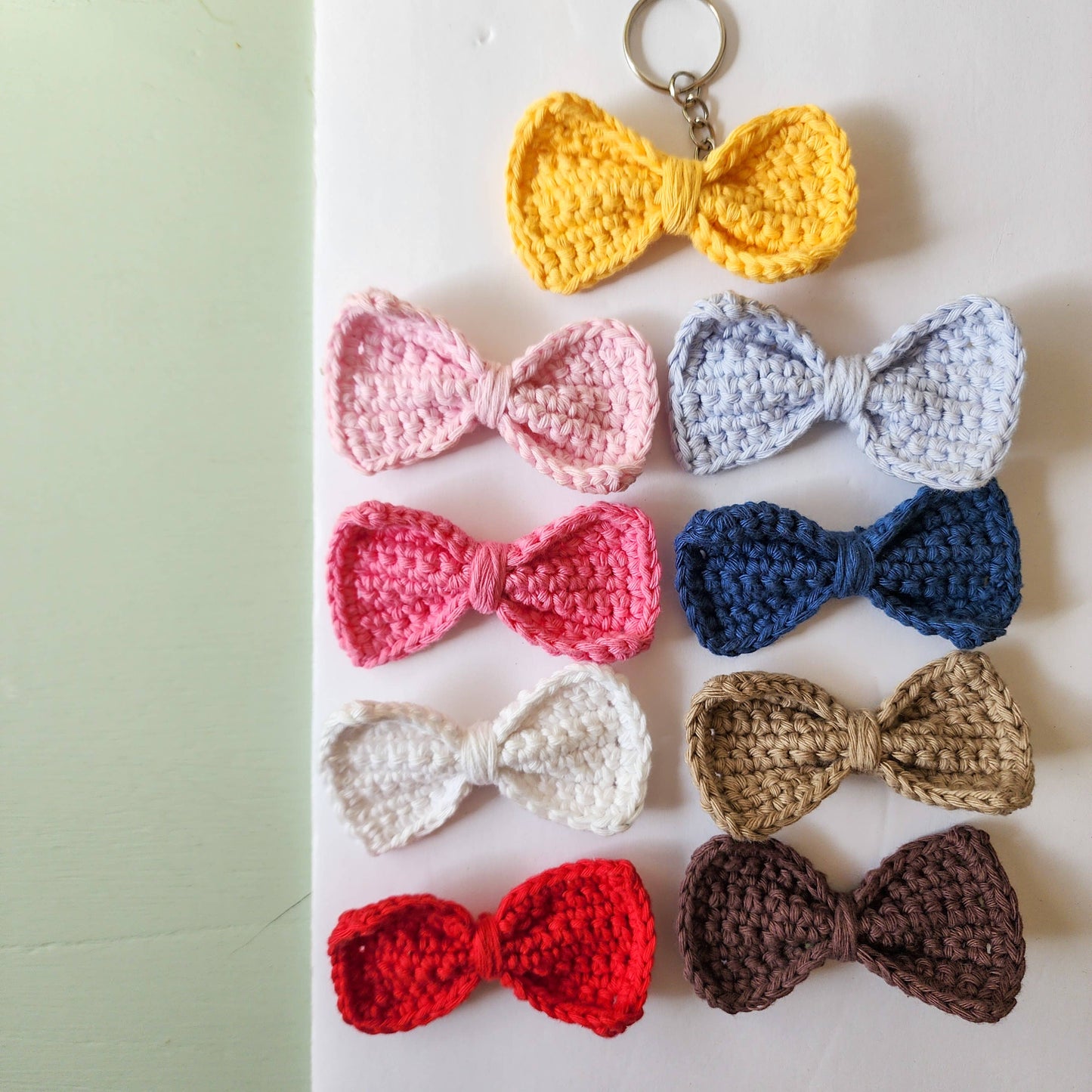 Handmade Bow Keychain | Pack of 10 - $3 each | WHOLESALE