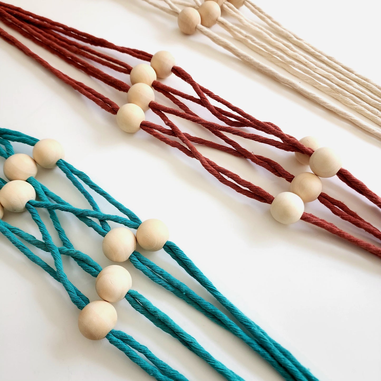Beaded Macrame Plant Hanger- adjustable for Any different planters