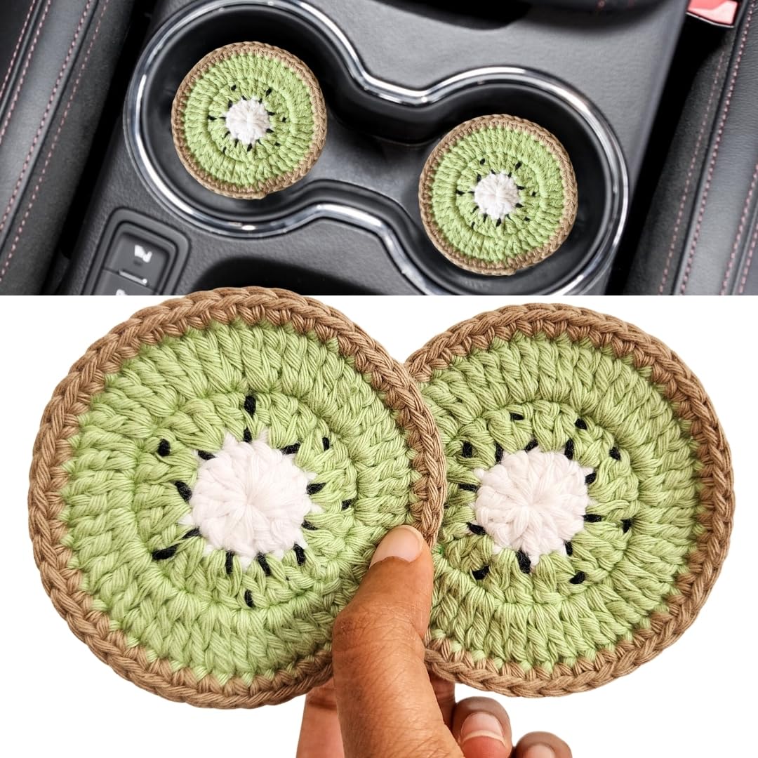Cotton Crotchet Fruit Car Coaster Set (Dragon Bloom)