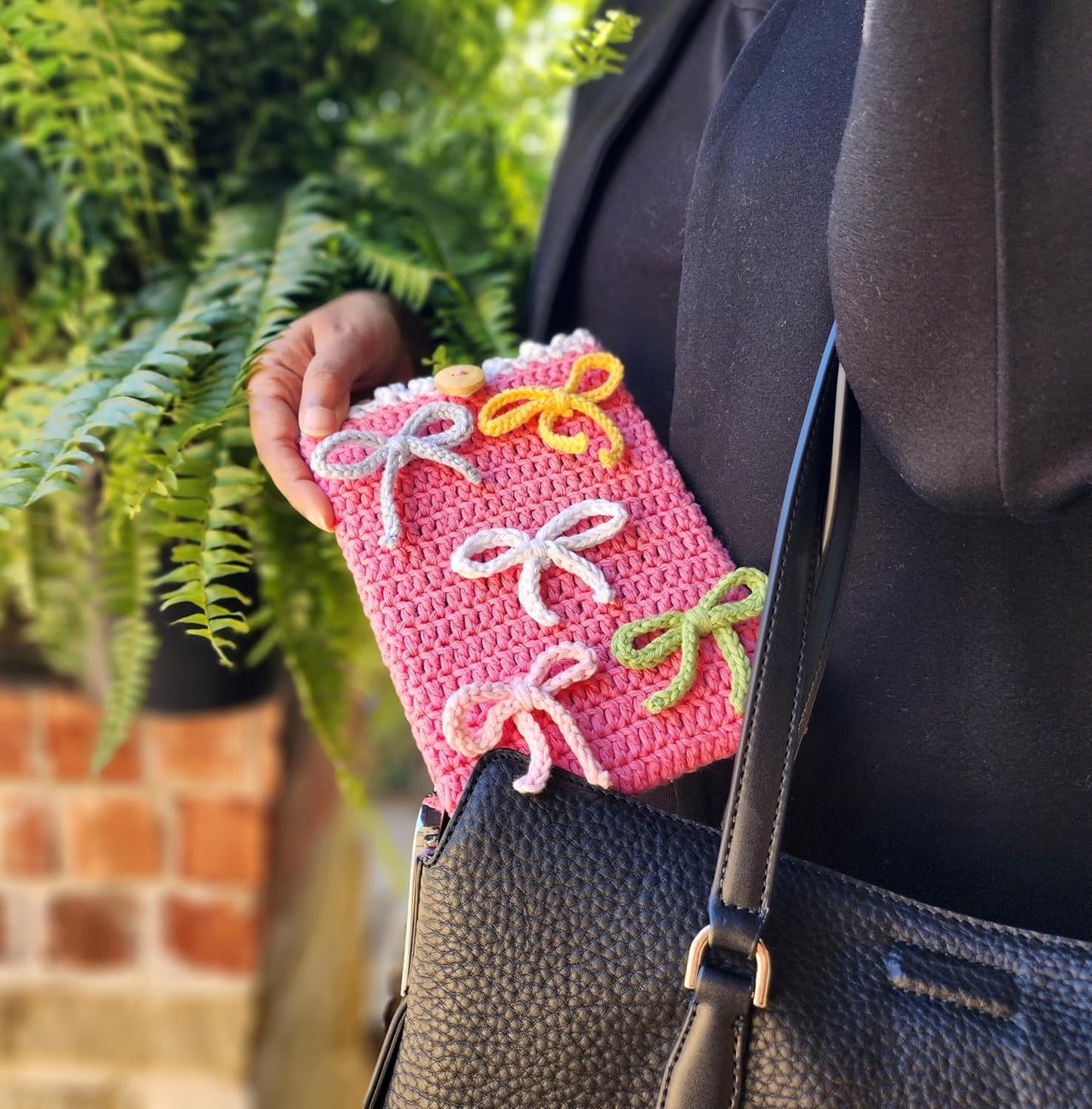 Handwoven Kindle Pouch, Compatible with All Models 5.5”- 7” (Except Scribe), Handmade Kindle Accessories for Women, Protective Sleeve Cover Pouch Bag, Crotcheted eBook Reader Sleeves