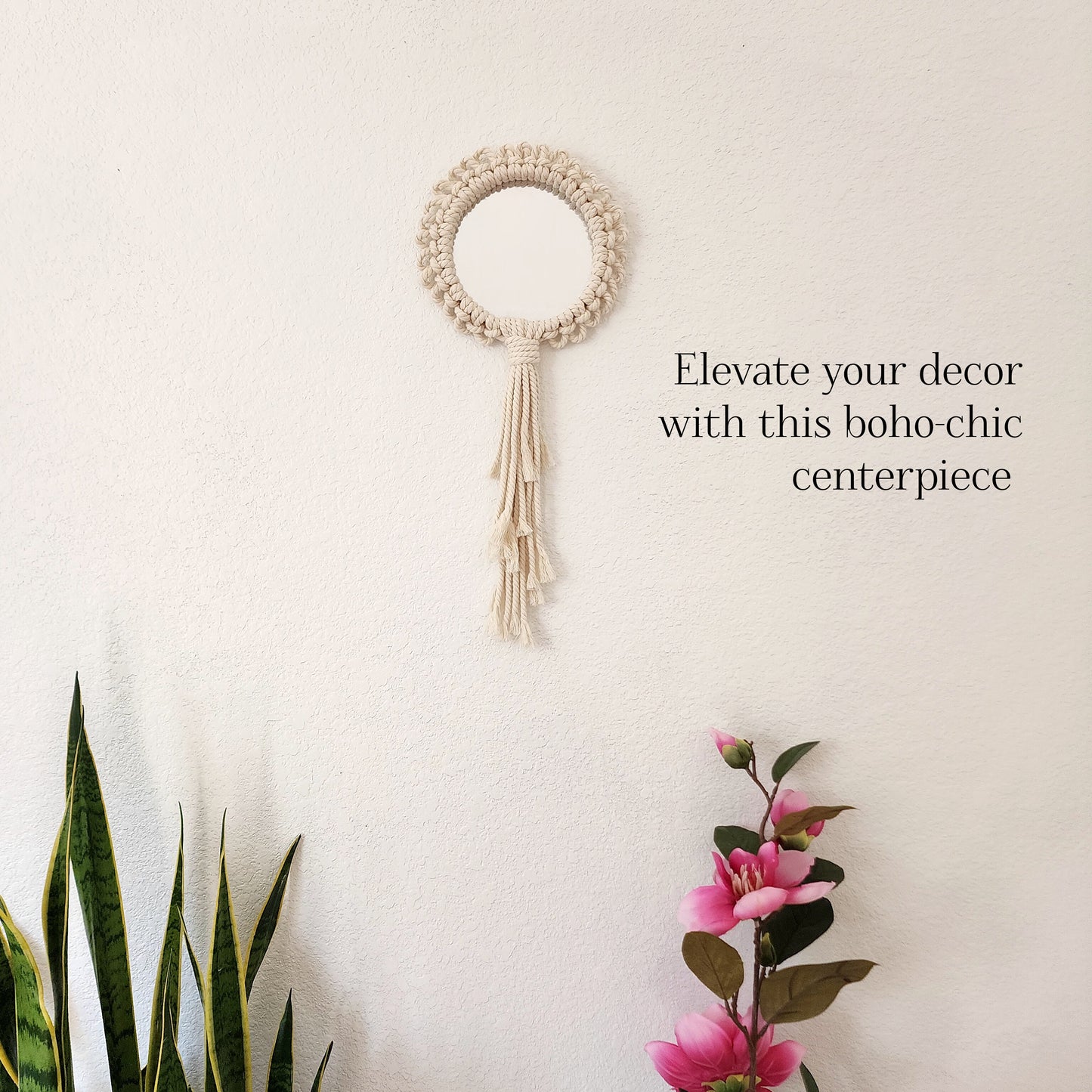 Mandala Wall Hanging with mirror, Boho Decor