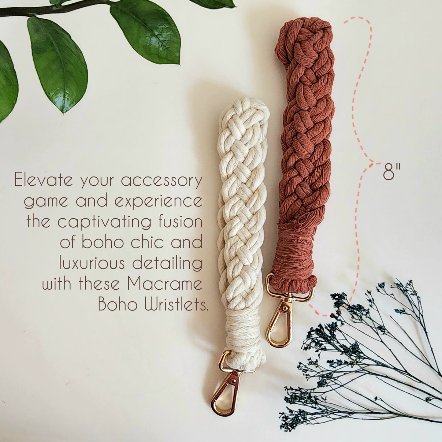 Handmade Braided Wristlet for Keys and Wallets
