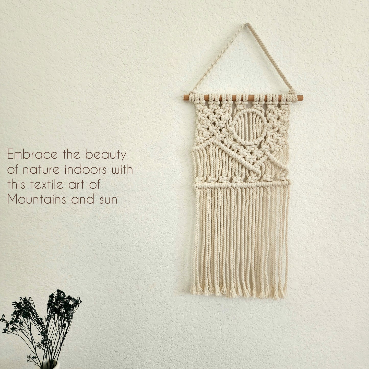 Landscape Wall Hanging, Handwoven Wall Tapestry