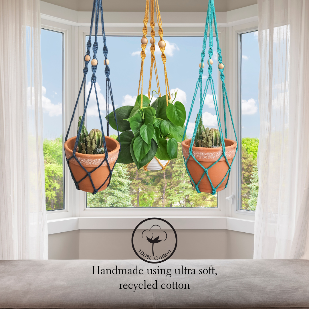 Macrame Plant Hanger With No Tassels