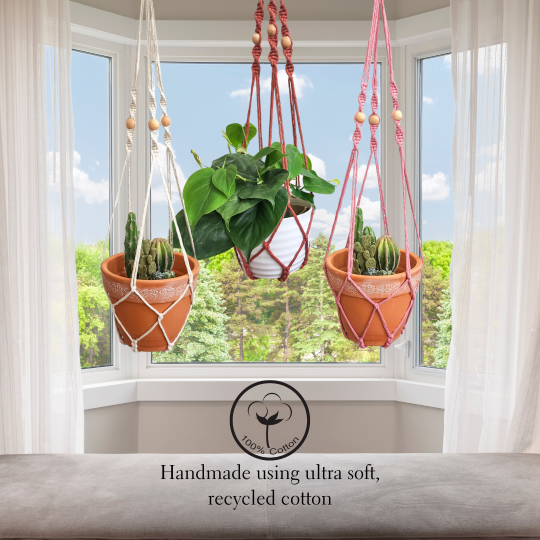 Macrame Plant Hanger With No Tassels