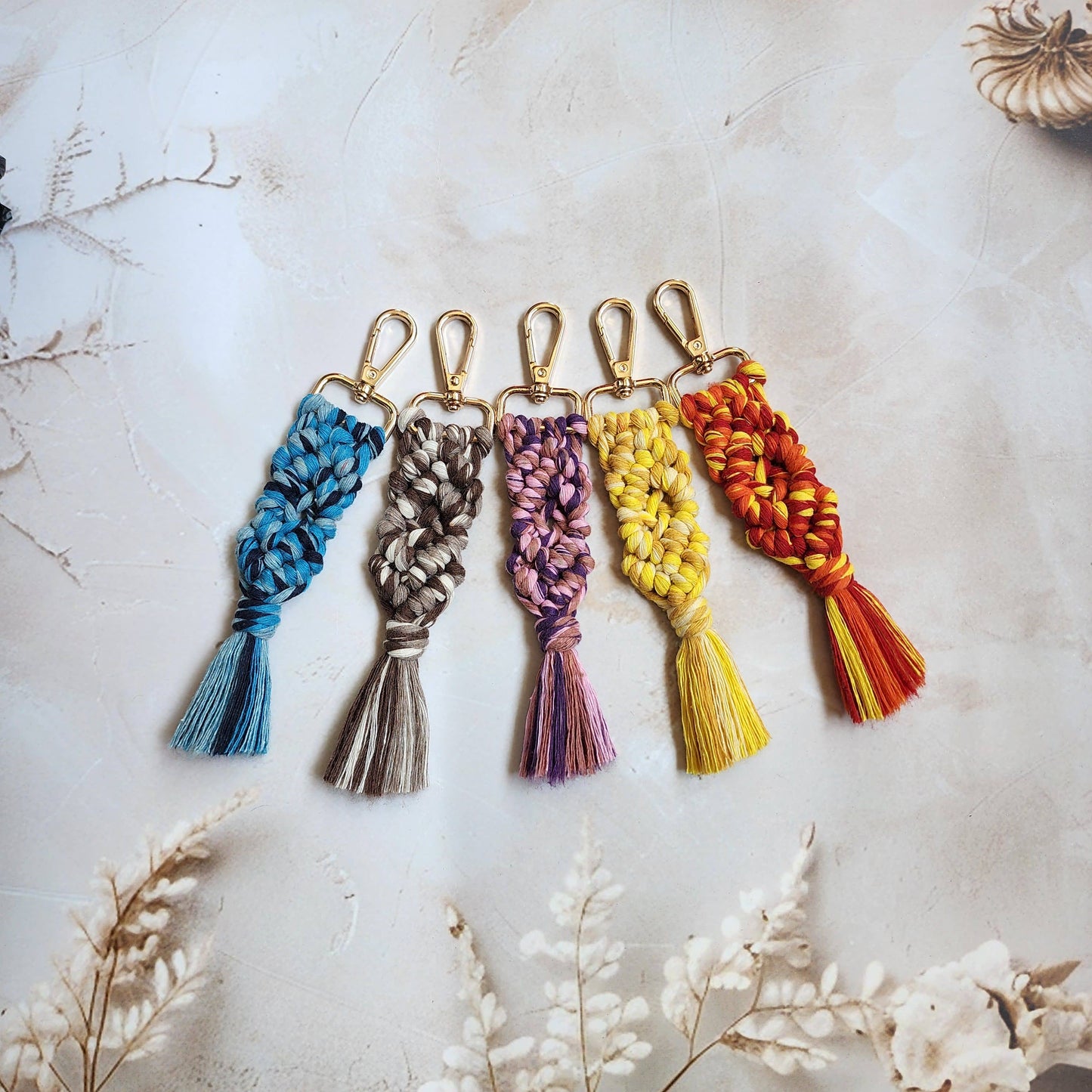 Colorful Macrame Keychain | Braided Tassel Charm