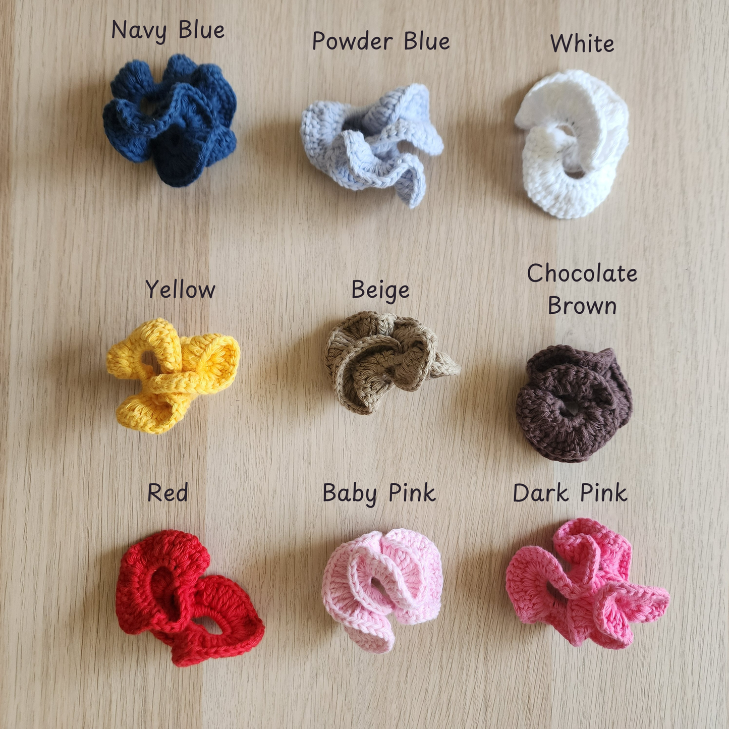 Handwoven Crochet Hair Scrunchie – Stylish & Soft Accessory WHOLESALE