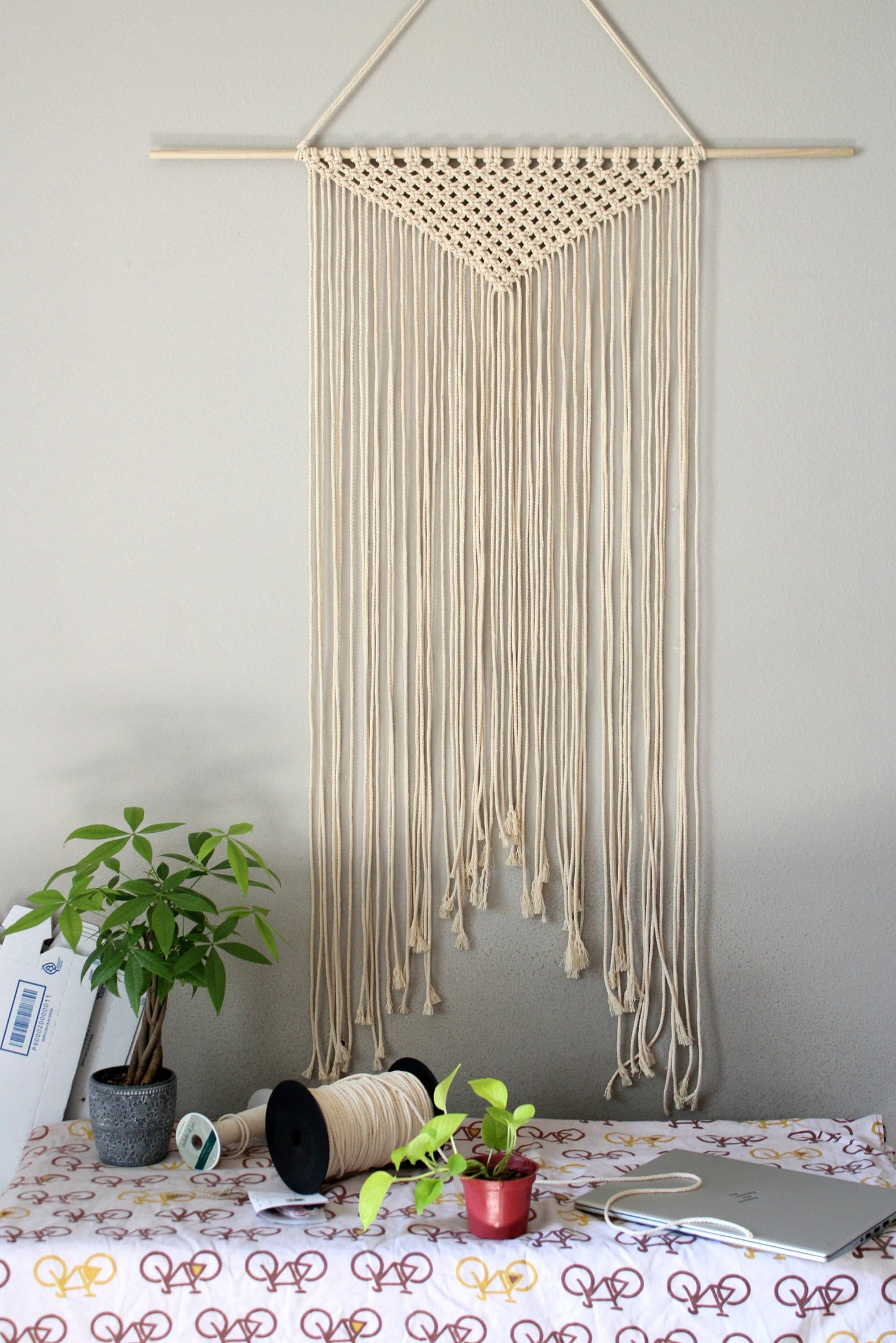 Minimalist wall hanging, Natural Off-White tapestry