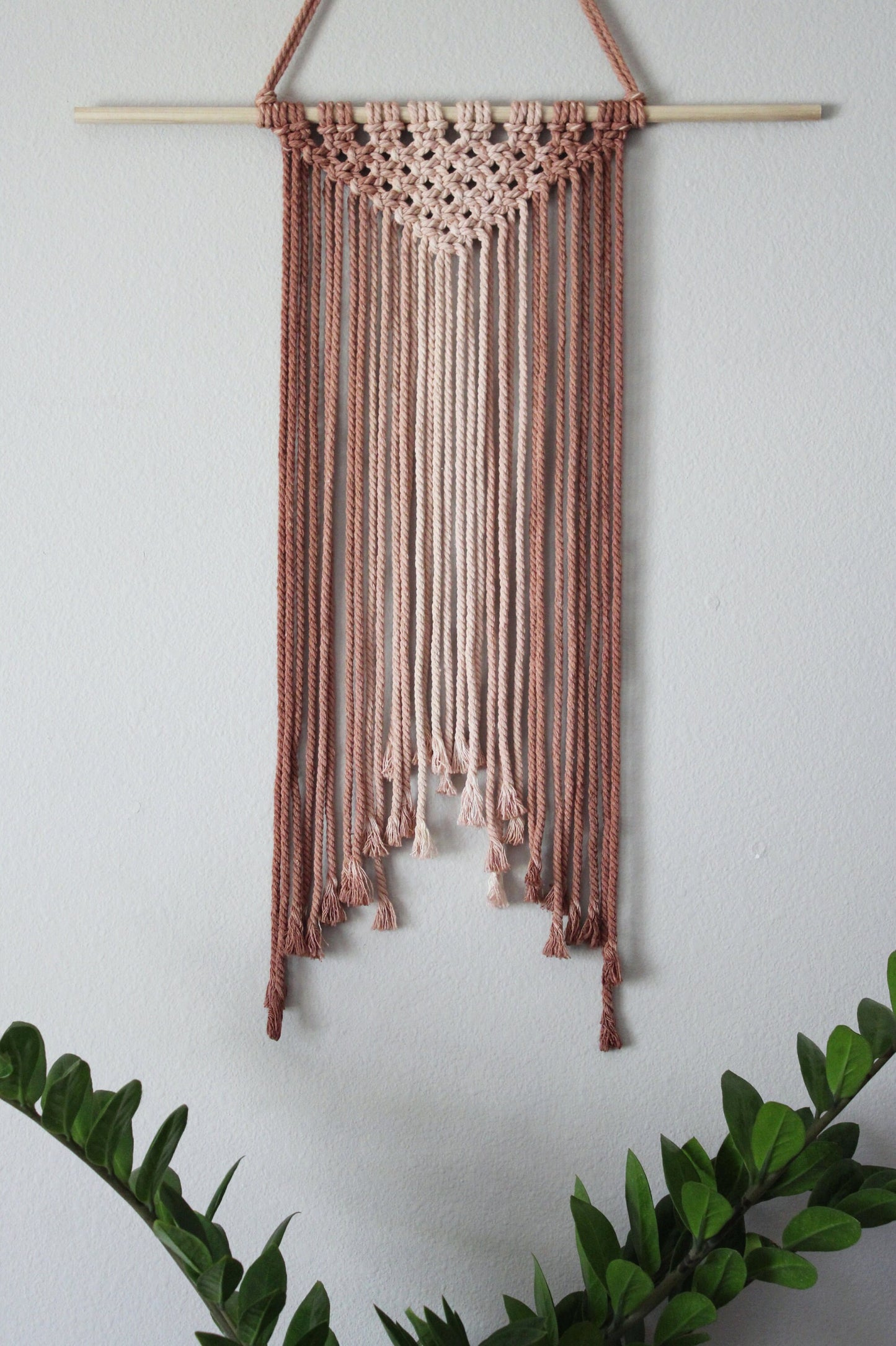 Minimalist wall hanging, Ombre Beige and Brown tapestry