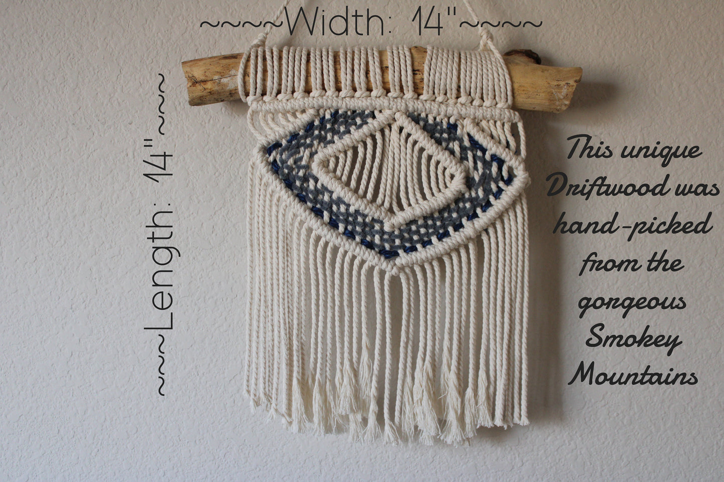 Macraweave Handmade Wall Hanging Art - 'Smokey'