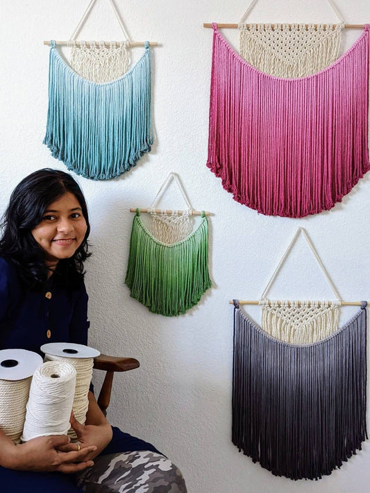 Customizable Boho wall hanging in Ombre Colors