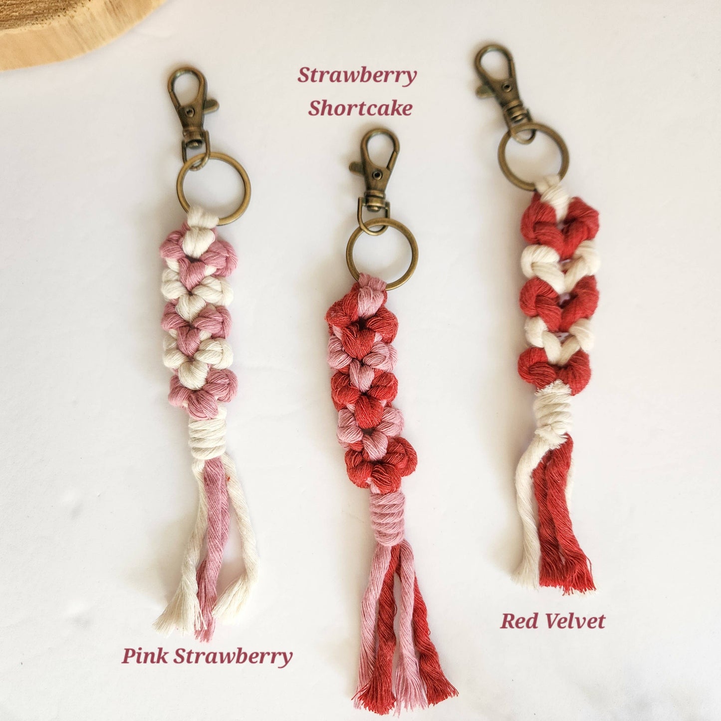 Handmade Boho Keychain with mini heart– Valentine's Day Gift