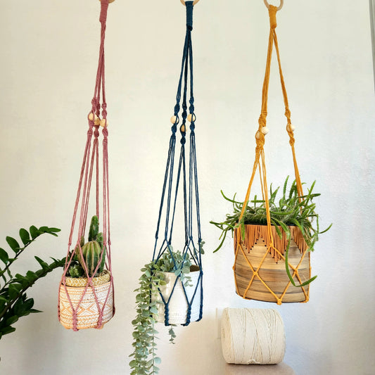 Macrame Plant Hanger With No Tassels