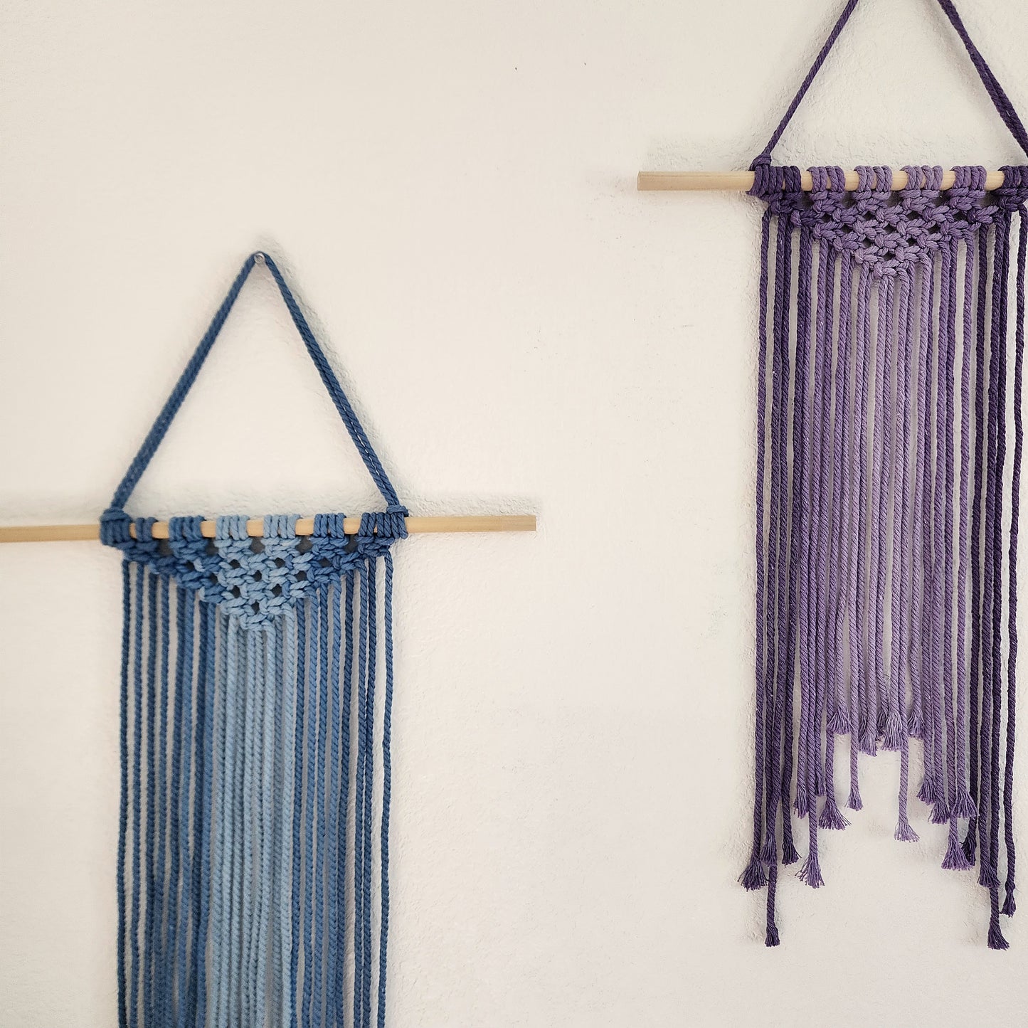 Ombre Dip-dyed Macrame Wall Hanging, Handmade Boho Home Décor Gifts