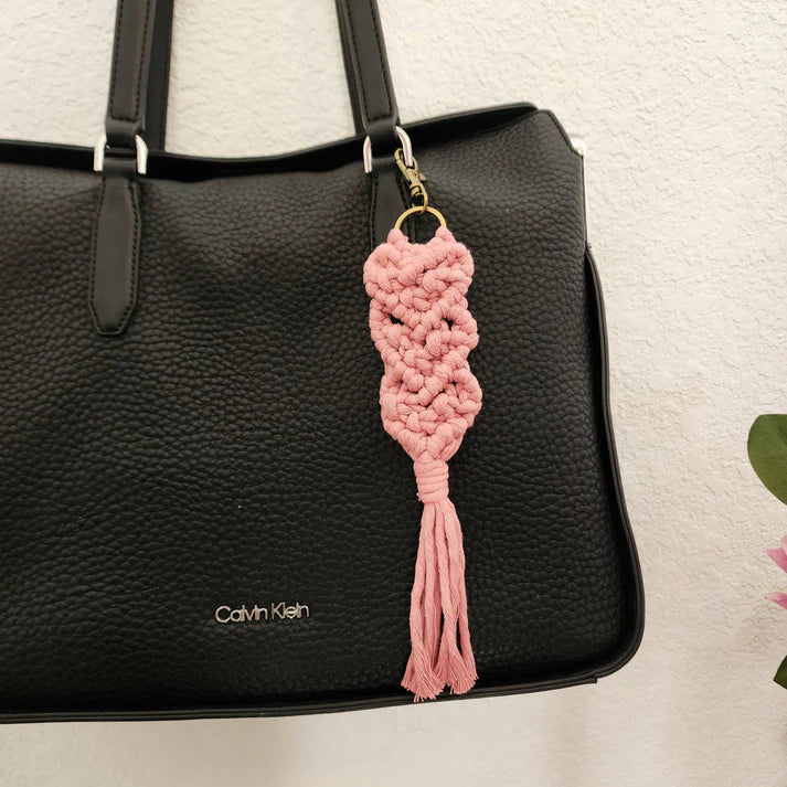 Handmade Boho Keychain with tassels – Valentine's Day Gift