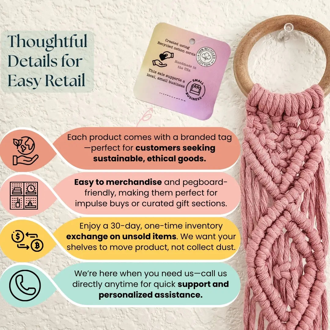 DIY Beginners Macrame Kit & Step-by-Step guide - Pack of 3 - $10 each WHOLESALE