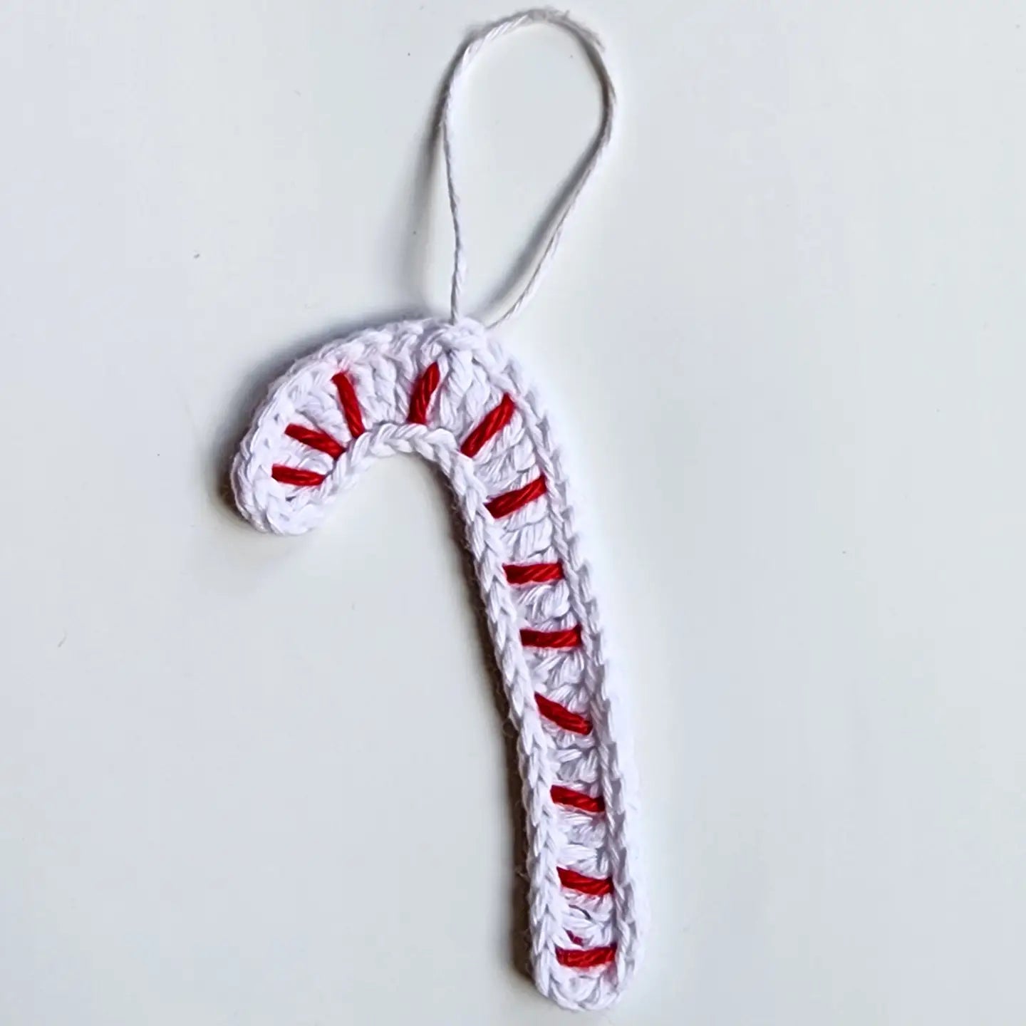 Crochet Christmas Cane & Sock Ornaments | Recycled Cotton | Pack of 2 - $5 each | WHOLESALE