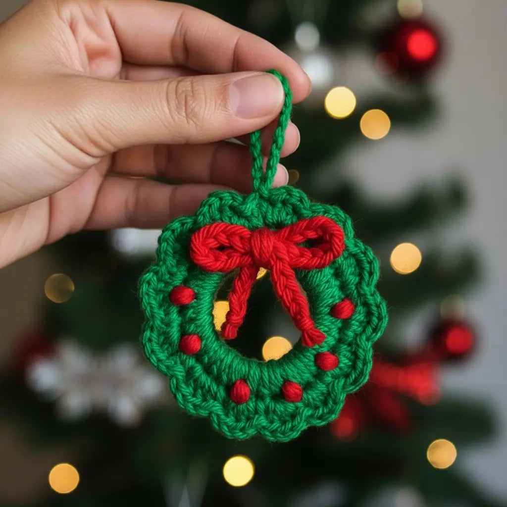 Crochet Christmas Ornament Gift Set | Eco-Friendly Holiday | Pack of 5 - $5 each | WHOLESALE