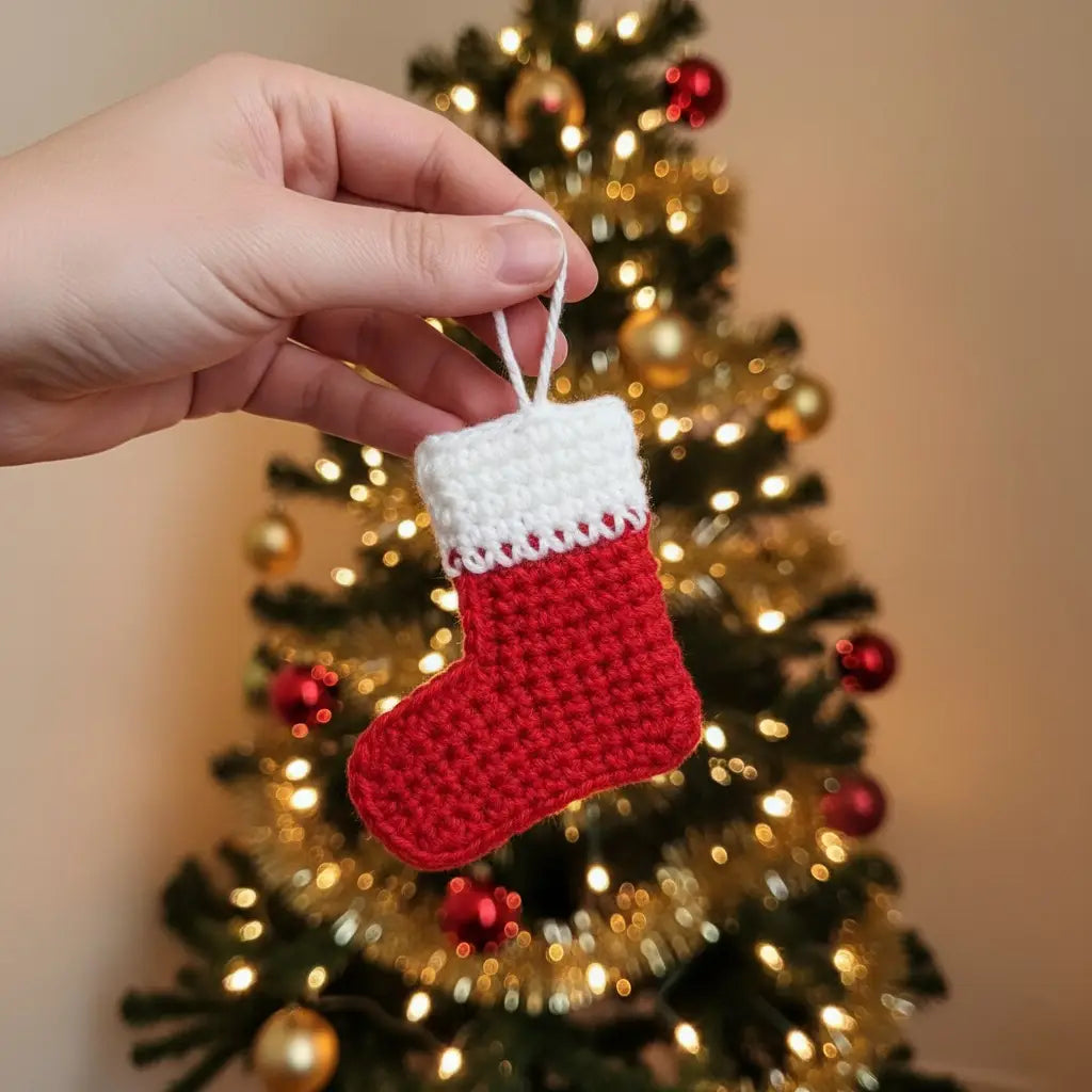 Crochet Christmas Ornament Gift Set | Eco-Friendly Holiday | Pack of 5 - $5 each | WHOLESALE