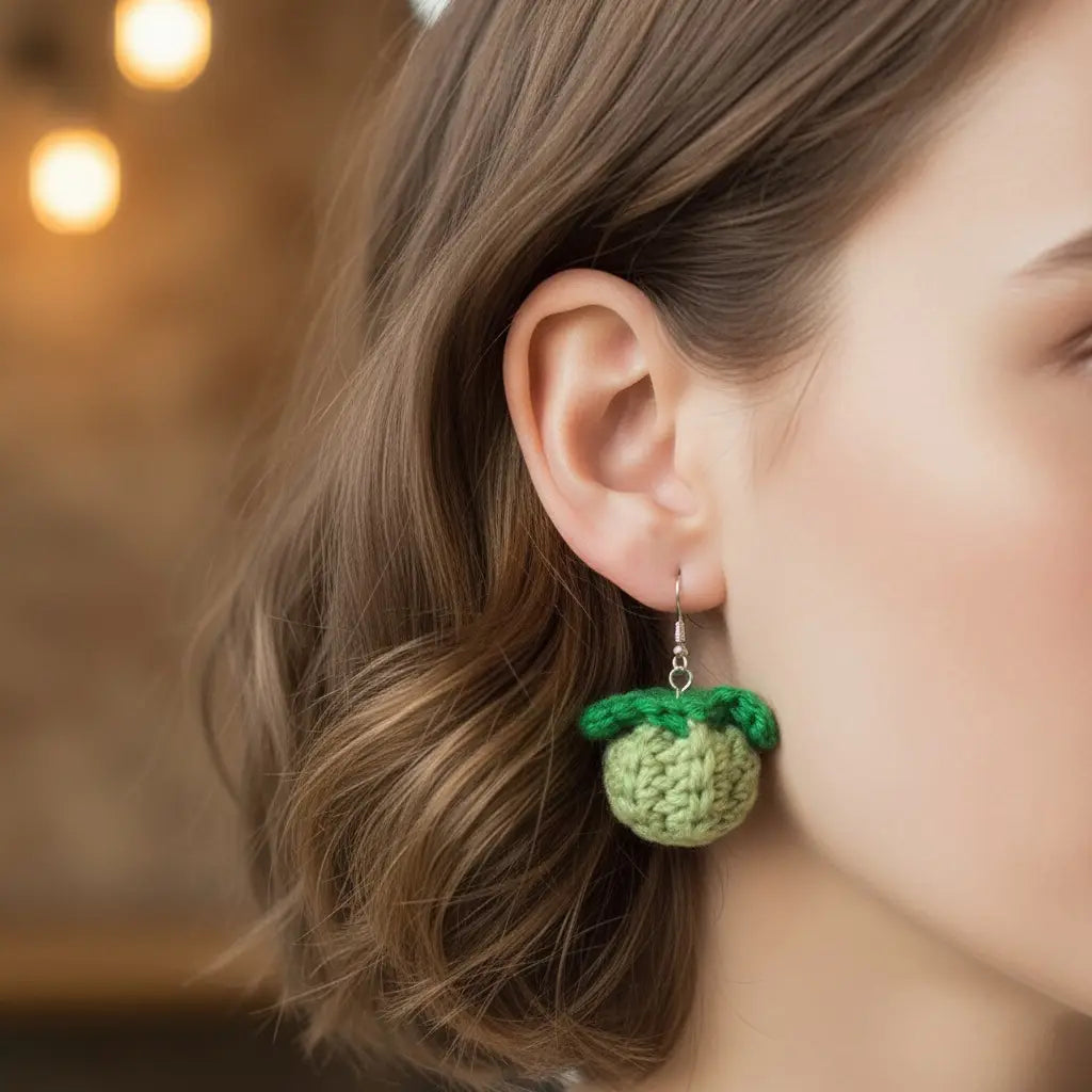 Fruity Charm Earrings | Handmade Crochet Fruit Dangles – Pack of 5 - $5 each WHOLESALE