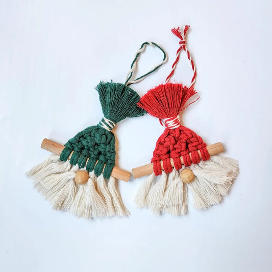 Macrame Gnome Christmas Ornaments | Handmade Holiday Decor - Pack of 2 - $5 each WHOLESALE (Copy)