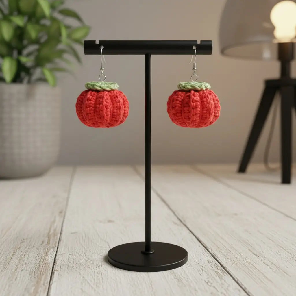 Merry Berry Dangles | Handmade Crochet Holiday Earrings – Pack of 3 - $5 each WHOLESALE
