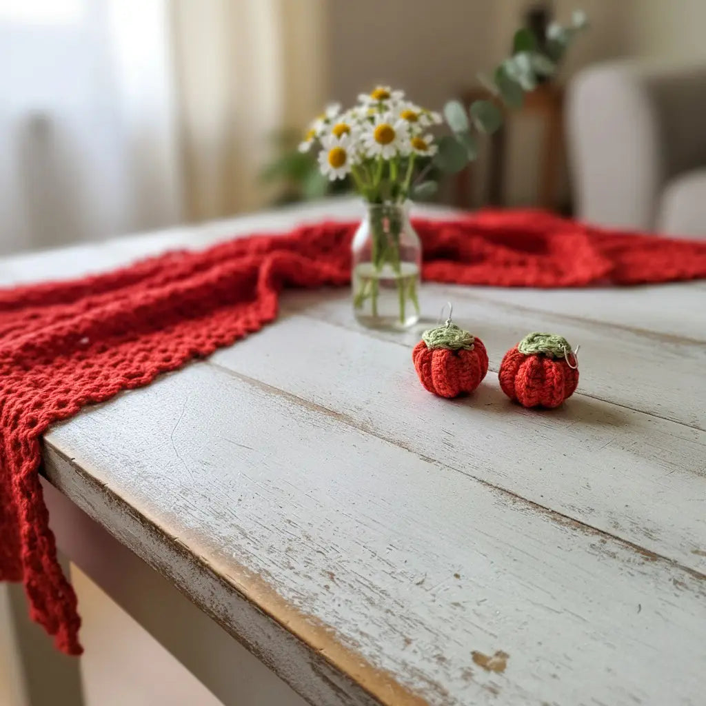 Merry Berry Dangles | Handmade Crochet Holiday Earrings – Pack of 3 - $5 each WHOLESALE