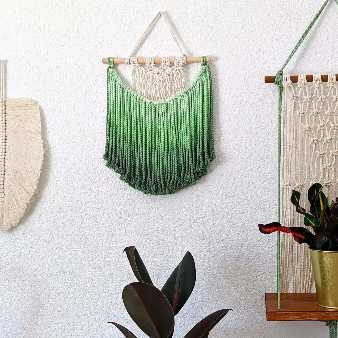 Ombre Handmade Macrame Wall Art | available in 15+ shades | Pack of 3 - $15 each | WHOLESALE