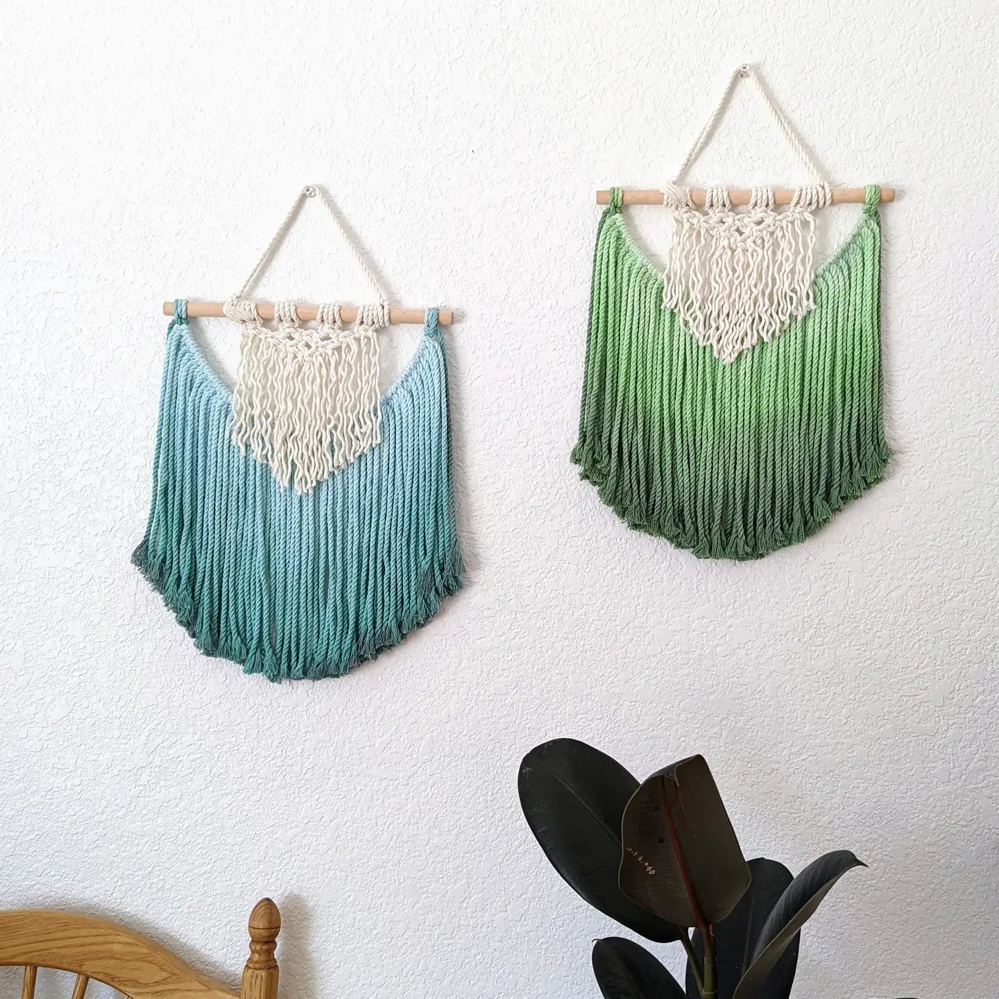 Ombre Handmade Macrame Wall Art | available in 15+ shades | Pack of 3 - $15 each | WHOLESALE