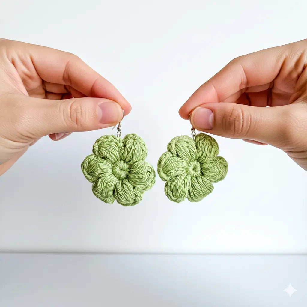 Petal Bloom Earrings | Handmade Crochet Flower Earrings – Pack of 3 - $5 each WHOLESALE