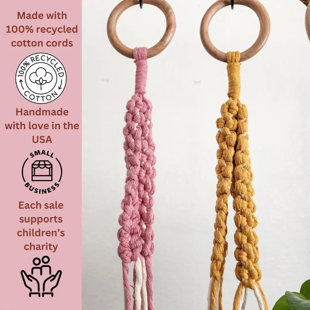 Plant Hanger, Handmade Plant Accessories & Gift, Boho Decor | Pack of 3 - $8 each | WHOLESALE