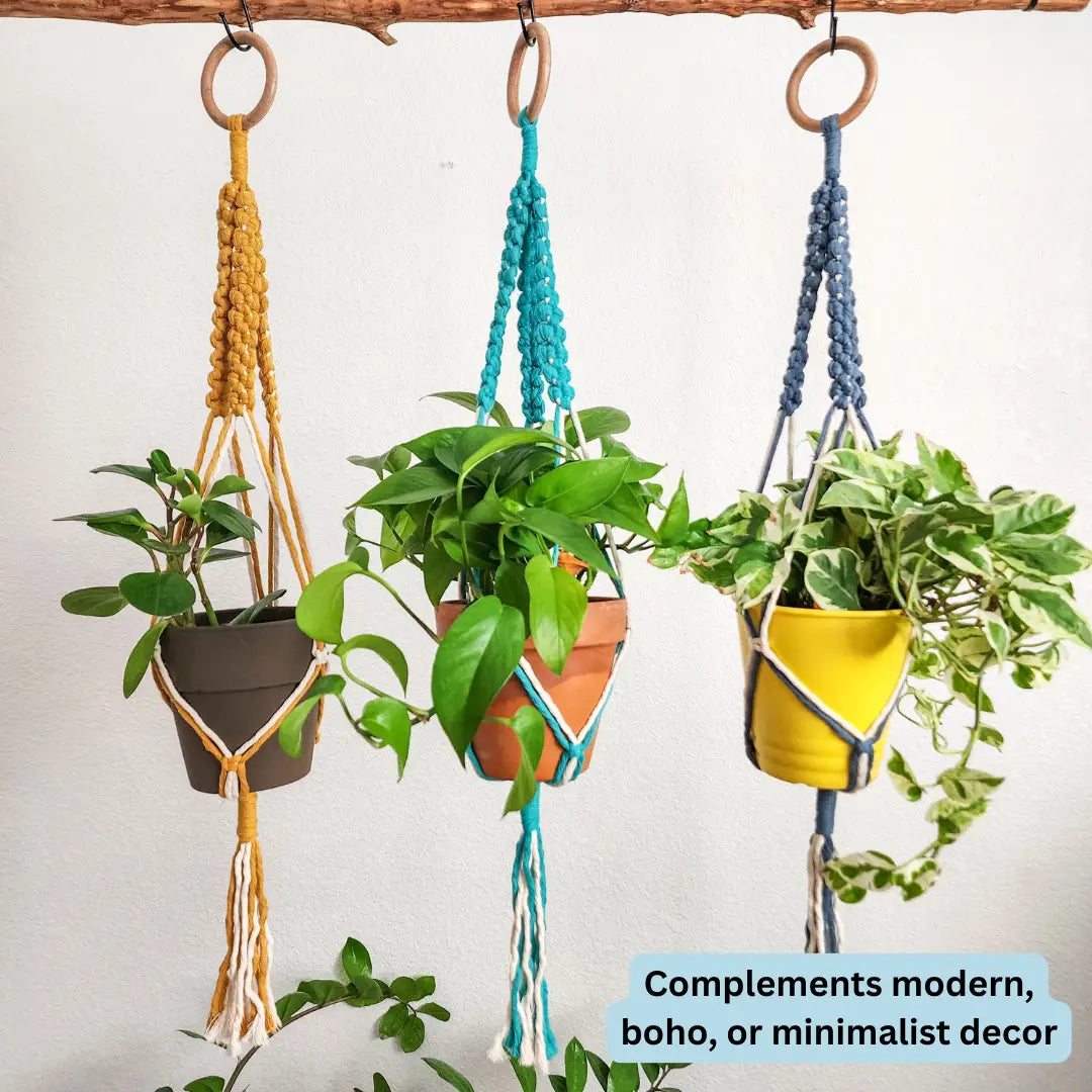 Plant Hanger, Handmade Plant Accessories & Gift, Boho Decor | Pack of 3 - $8 each | WHOLESALE