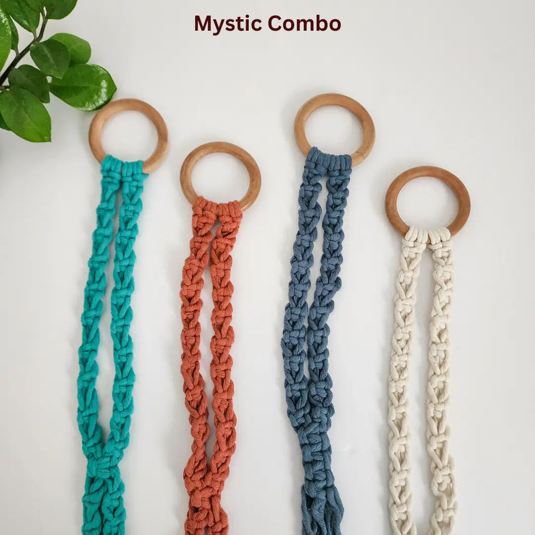 Macrame Hat Hanger | Stylish Wall-Mounted Organizer Pack of 4 WHOLESALE