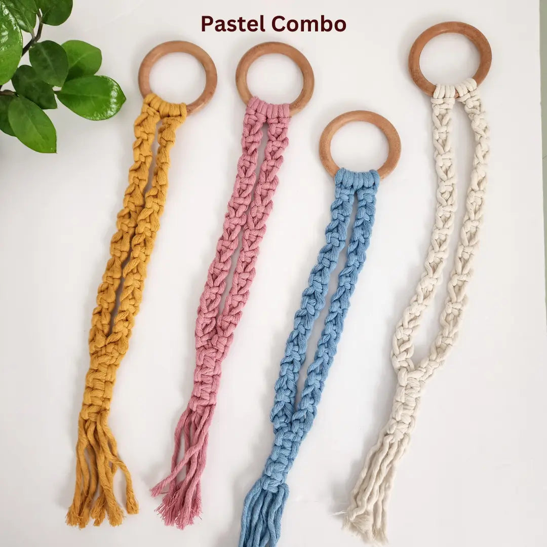 Macrame Hat Hanger | Stylish Wall-Mounted Organizer Pack of 4 WHOLESALE