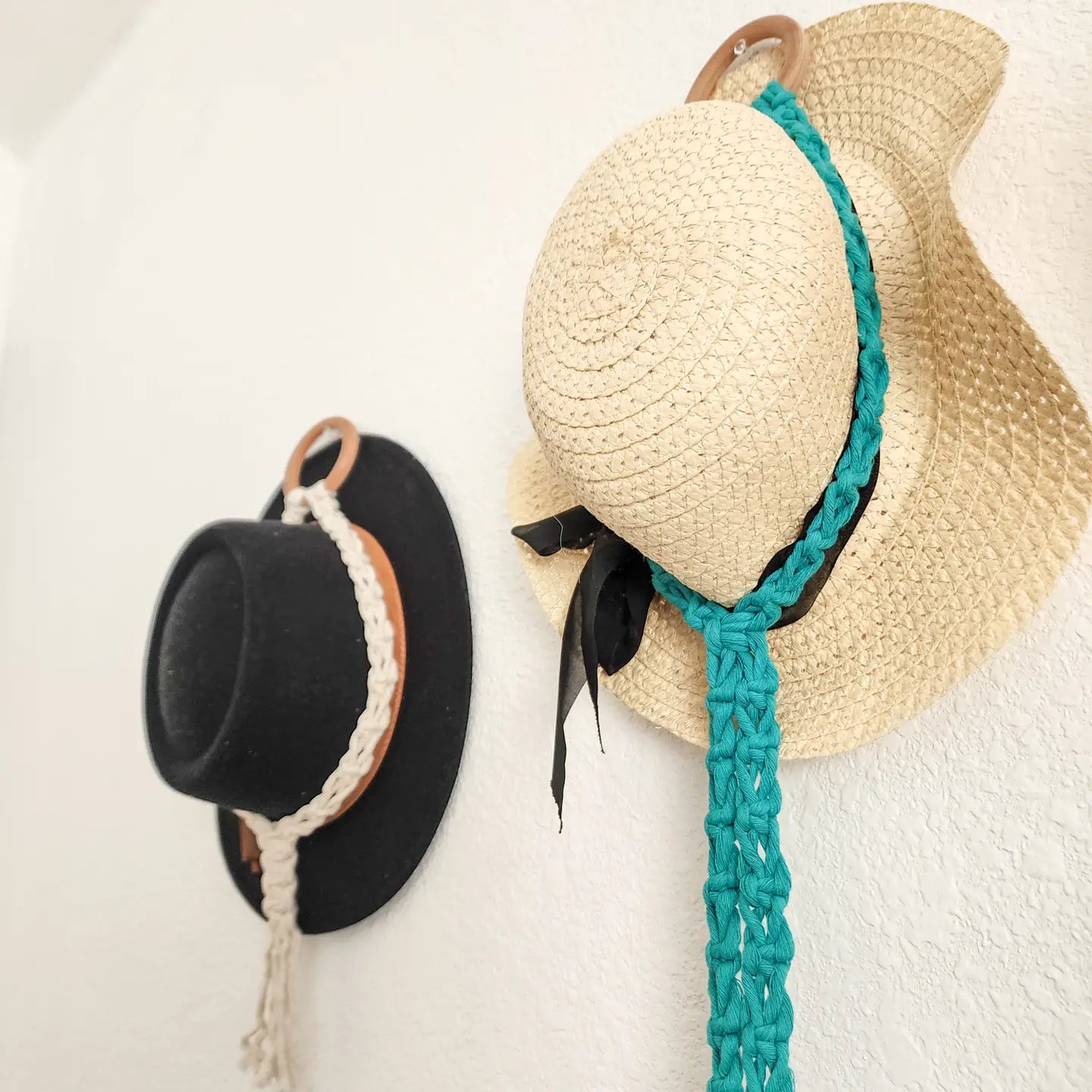 Macrame Hat Hanger | Stylish Wall-Mounted Organizer Pack of 4 WHOLESALE