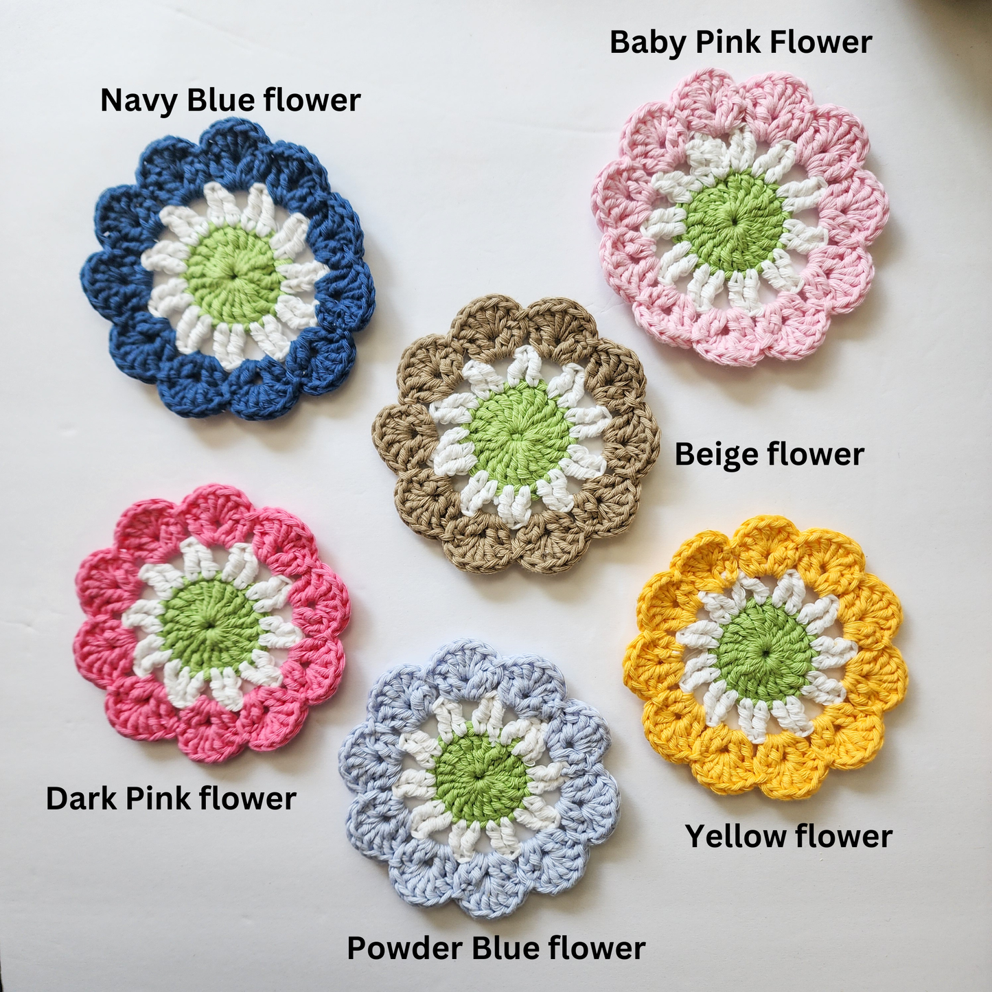 Cotton Coasters, Floral inspired Handwoven Coaster set WHOLESALE