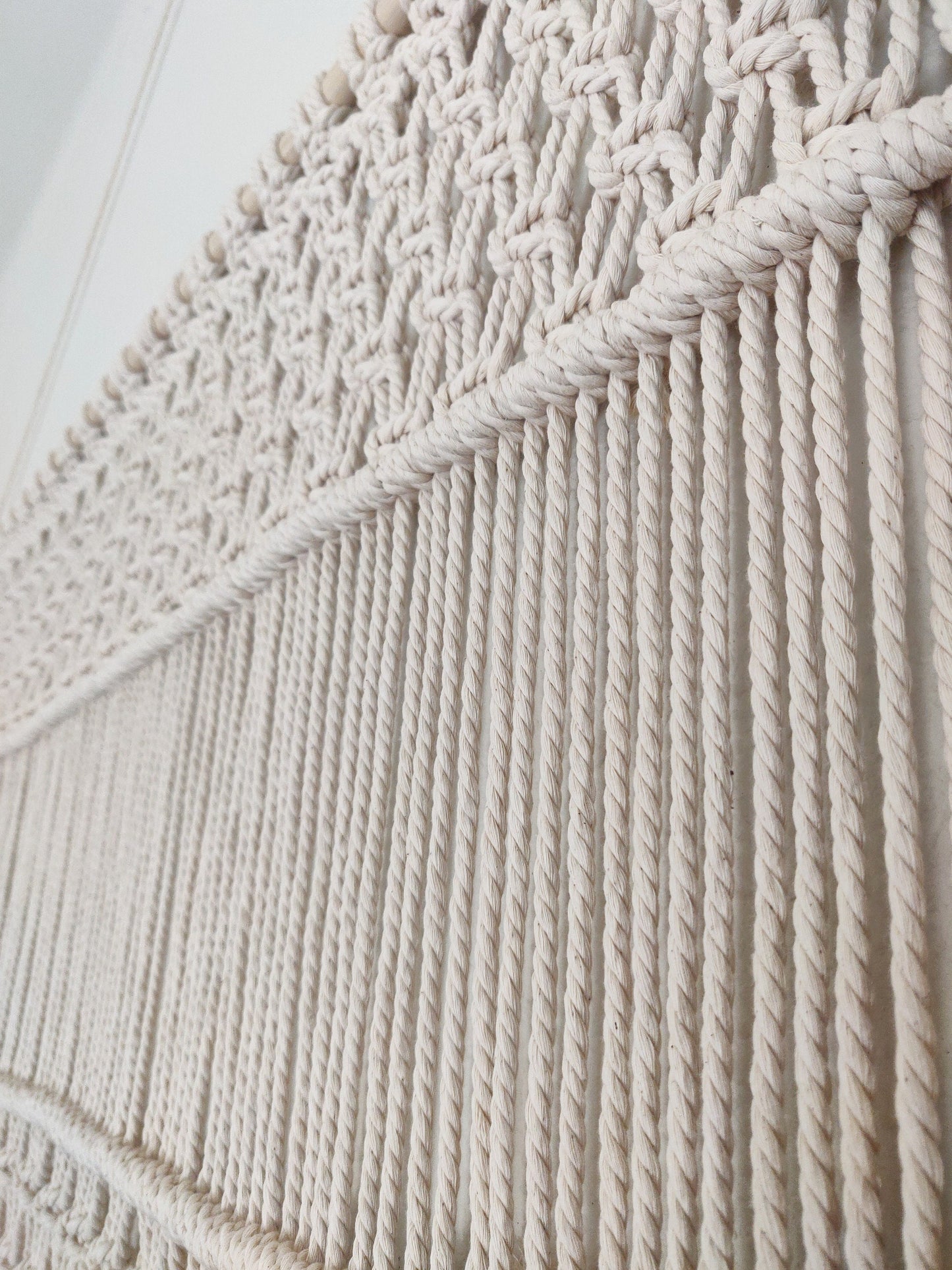 Large Macrame Neutral Color wall hanging, Boho Macrame backdrop