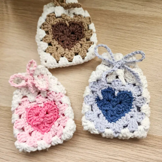 Boho Mini Heart Pouch | Cute & Compact Accessory Holder – Pack of 3 - $7 each WHOLESALE