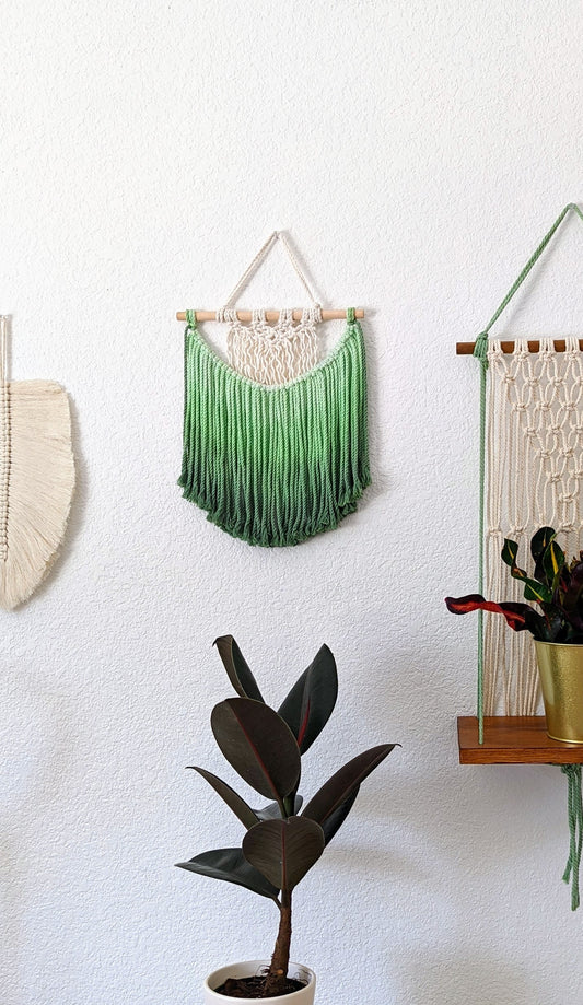 Ombre Handmade Macrame Mini Wall Art in Multiple Colors - ' Mini Uruvar'