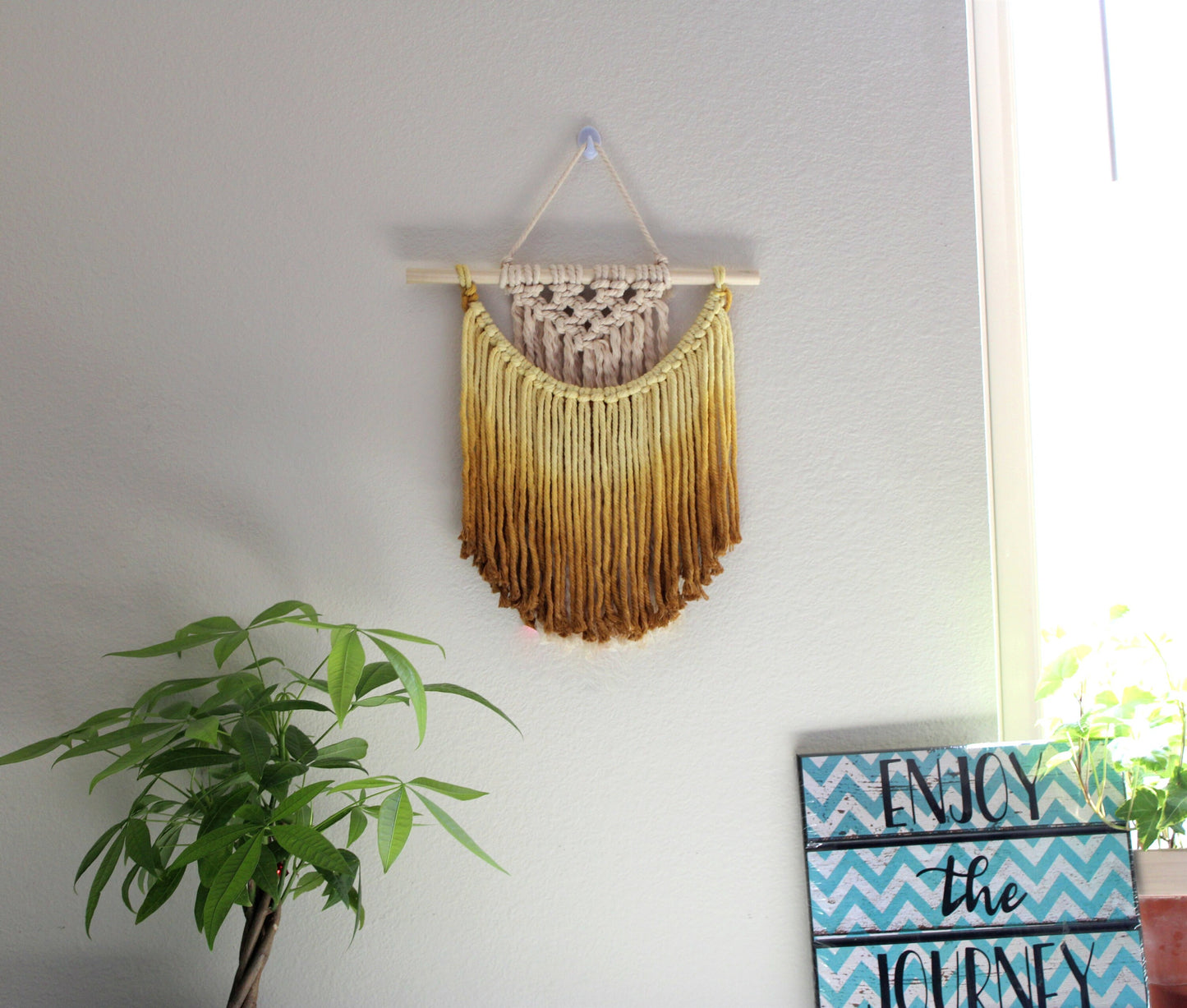 Ombre Handmade Macrame Mini Wall Art in Multiple Colors - ' Mini Uruvar'