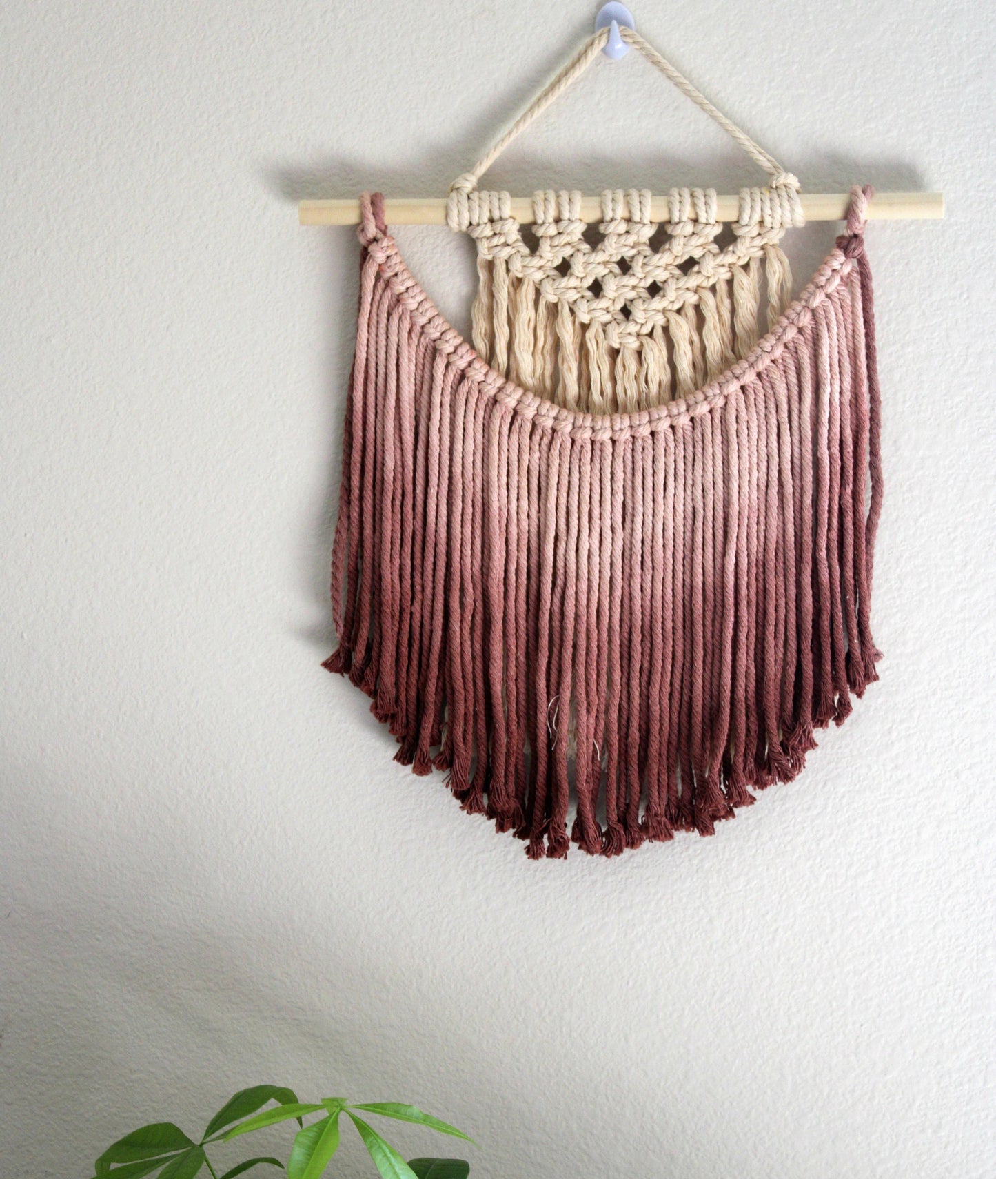 Ombre Handmade Macrame Mini Wall Art in Multiple Colors - ' Mini Uruvar'