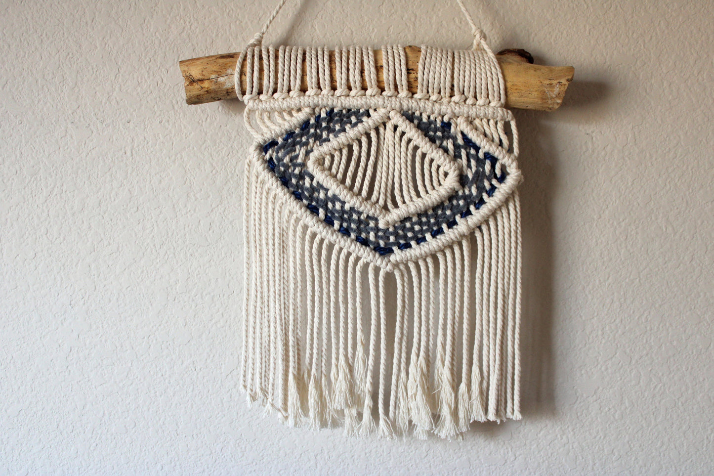 Macraweave Minimalist Handmade Wall Hanging Art - 'Smokey'