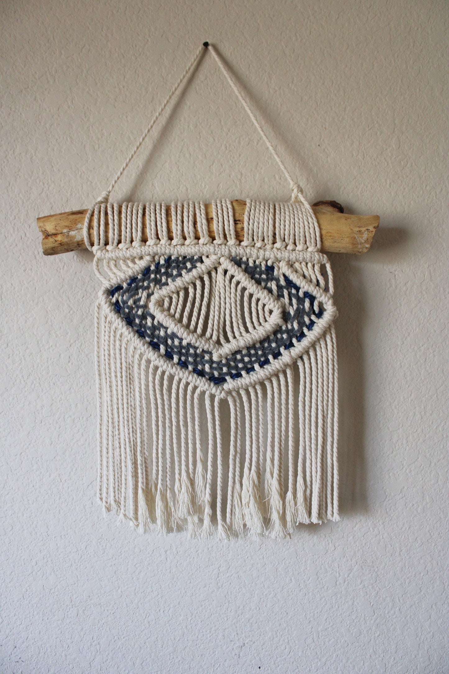 Macraweave Minimalist Handmade Wall Hanging Art - 'Smokey'