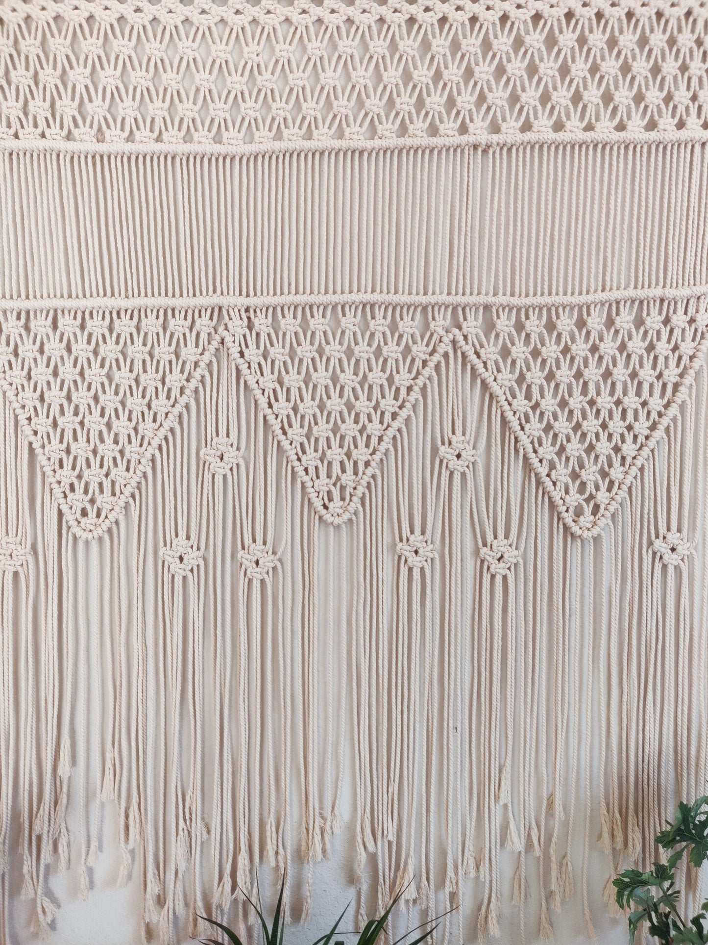 Large Macrame Neutral Color wall hanging, Boho Macrame backdrop